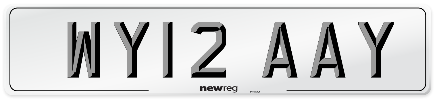 WY12 AAY Number Plate from New Reg